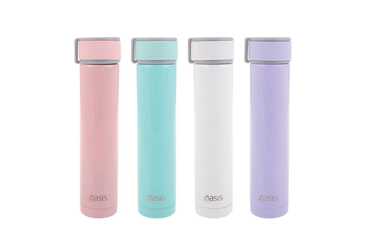 Oasis Skinny Stainless Steel Insulated Drink Bottle 250ML Assorted Colours