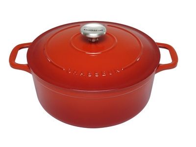 Chasseur Round French Oven 26cm 5 Litres Inferno Red-chasseur-What's Cooking Online Store