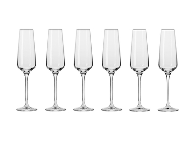 Krosno Avant Garde Champagne Flute 180ml 6pc Gift Boxed-krosno-What's Cooking Online Store