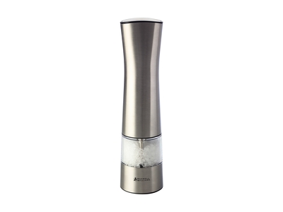 Maxwell & Williams Cosmopolitan Electric Salt or Pepper Mill 21cm Silver Gift Boxed-maxwell-and-williams-What's Cooking Online Store