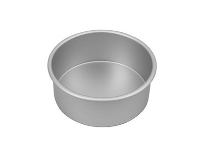 Bakemaster Silver Anodised Round Cake Pan 17 x 7cm-bakemaster-What's Cooking Online Store