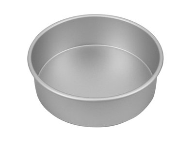 Bakemaster Silver Anodised Round Cake Pan 22 x 7cm-bakemaster-What's Cooking Online Store