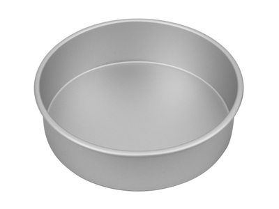 Bakemaster Silver Anodised Round Cake Pan 25 x 7cm-bakemaster-What's Cooking Online Store