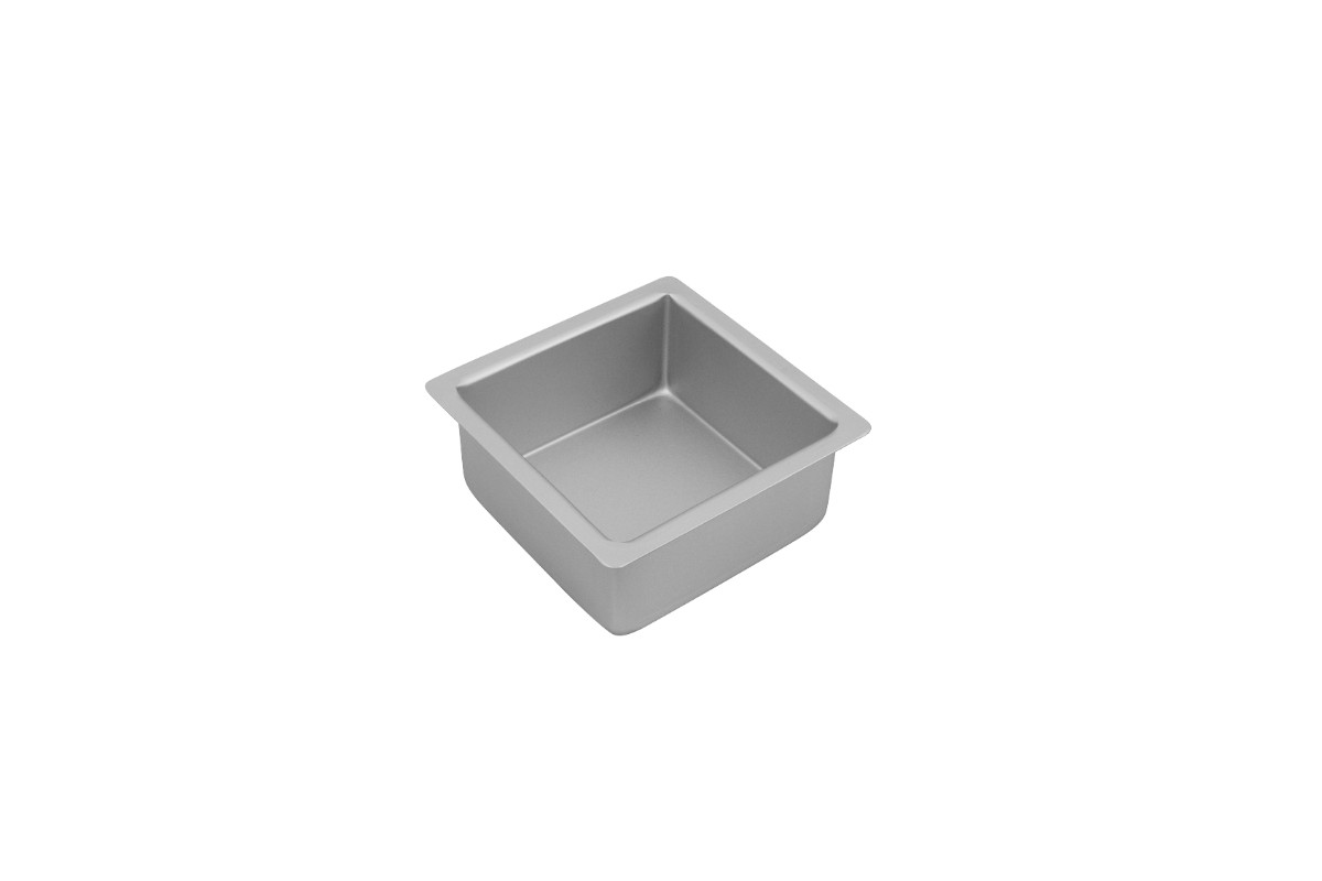 Bakemaster Silver Anodised Square Cake Pan 15 x 7cm