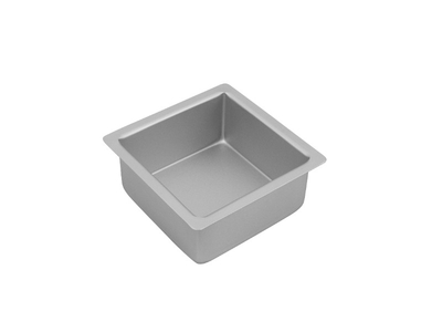 Bakemaster Silver Anodised Square Cake Pan 15 x 7cm-bakemaster-What's Cooking Online Store