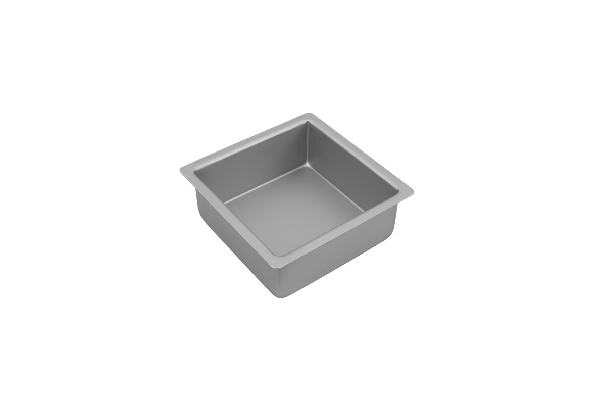 Bakemaster Silver Anodised Square Cake Pan 17 x 7cm