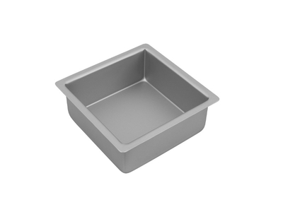 Bakemaster Silver Anodised Square Cake Pan 17 x 7cm-bakemaster-What's Cooking Online Store