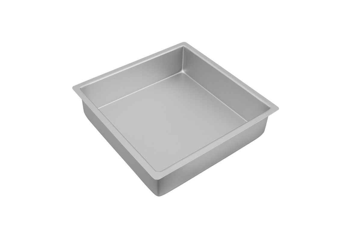 Bakemaster Silver Anodised Square Cake Pan 27 x 7cm