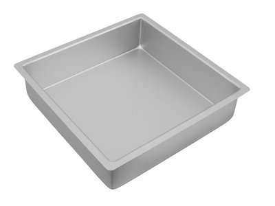 Bakemaster Silver Anodised Square Cake Pan 27 x 7cm-bakemaster-What's Cooking Online Store