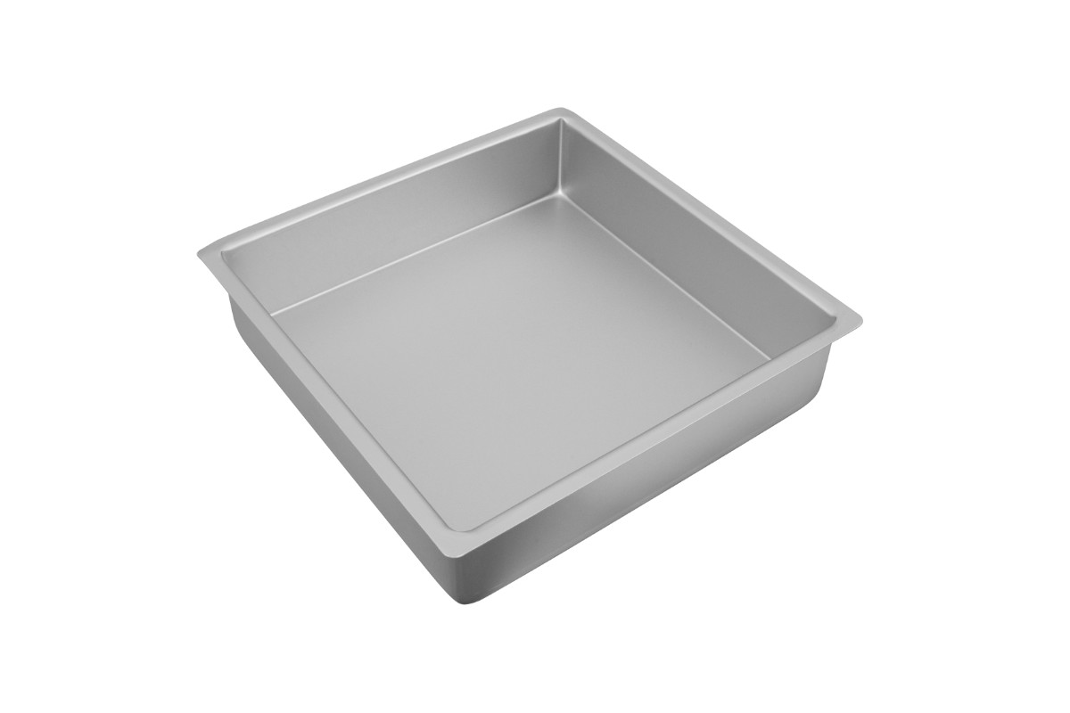 Bakemaster Silver Anodised Square Cake Pan 30 x 7cm