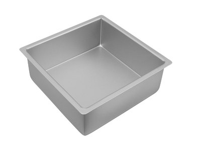 Bakemaster Silver Anodised Square Deep Cake Pan 25 x 10cm-bakemaster-What's Cooking Online Store