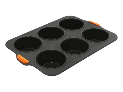 Bakemaster Silicone 6 Cup Large Muffin Pan 35 x 24cm-bakemaster-What's Cooking Online Store