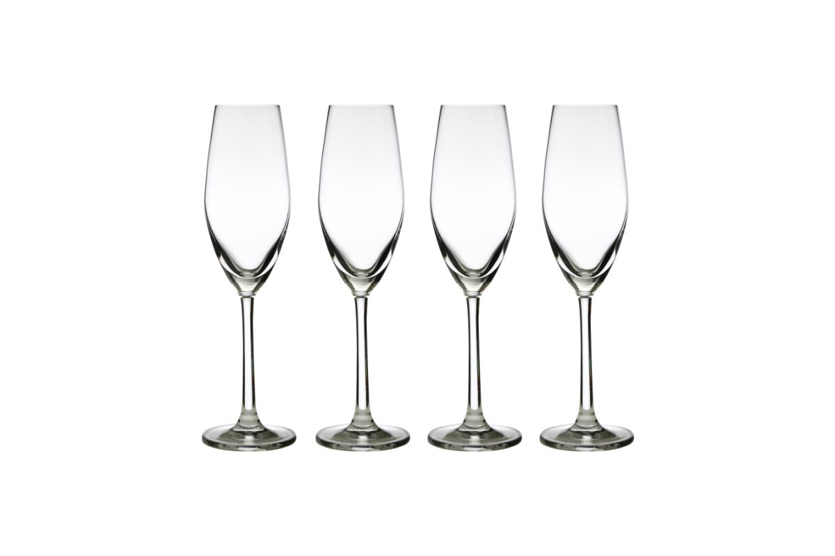 Casa Domani Chiara Champagne Flute 210ml Set of 4 Gift Boxed