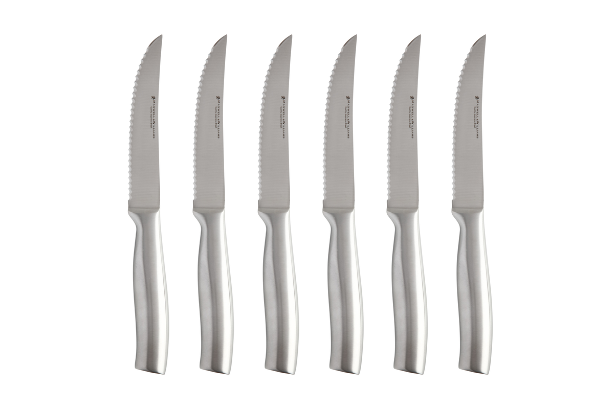 Maxwell & Williams Stanton Steak Knife Set 6pc Stainless Steel Gift Boxed