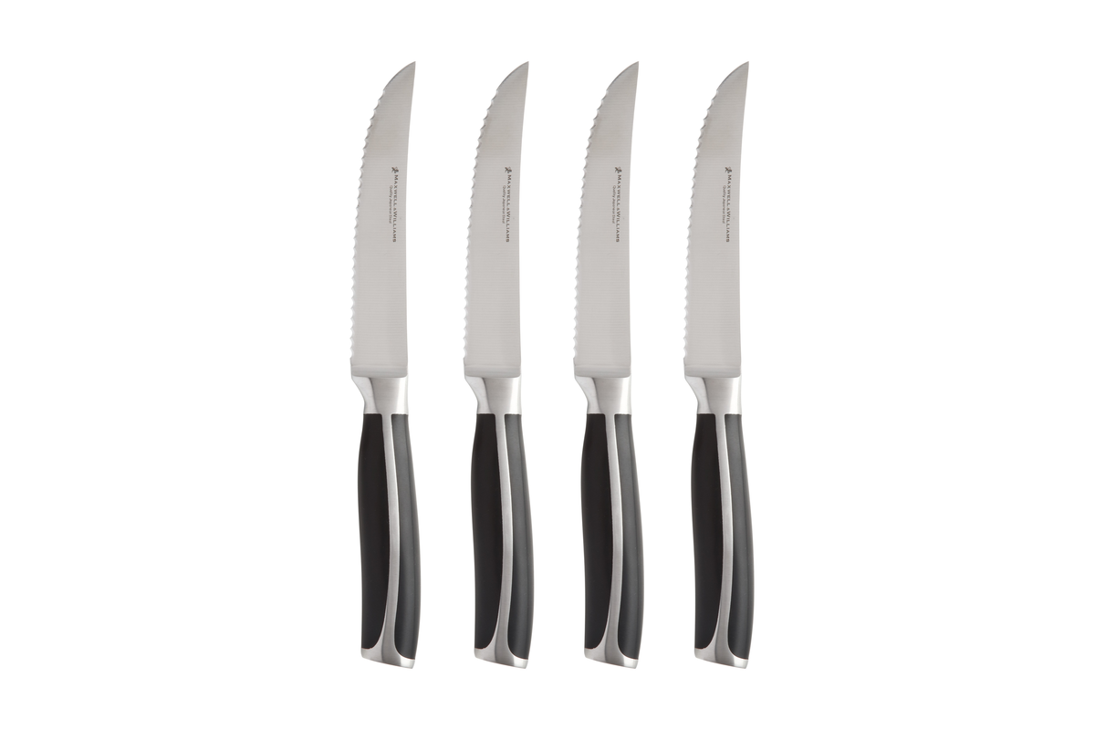 Maxwell & Williams Stanton Steak Knife Set 4pc Black Gift Boxed