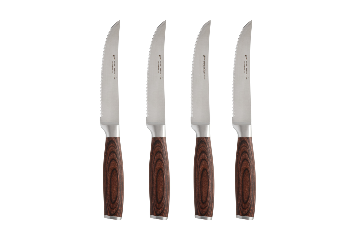 Maxwell & Williams Stanton Steak Knife Set 4pc Wood Gift Boxed