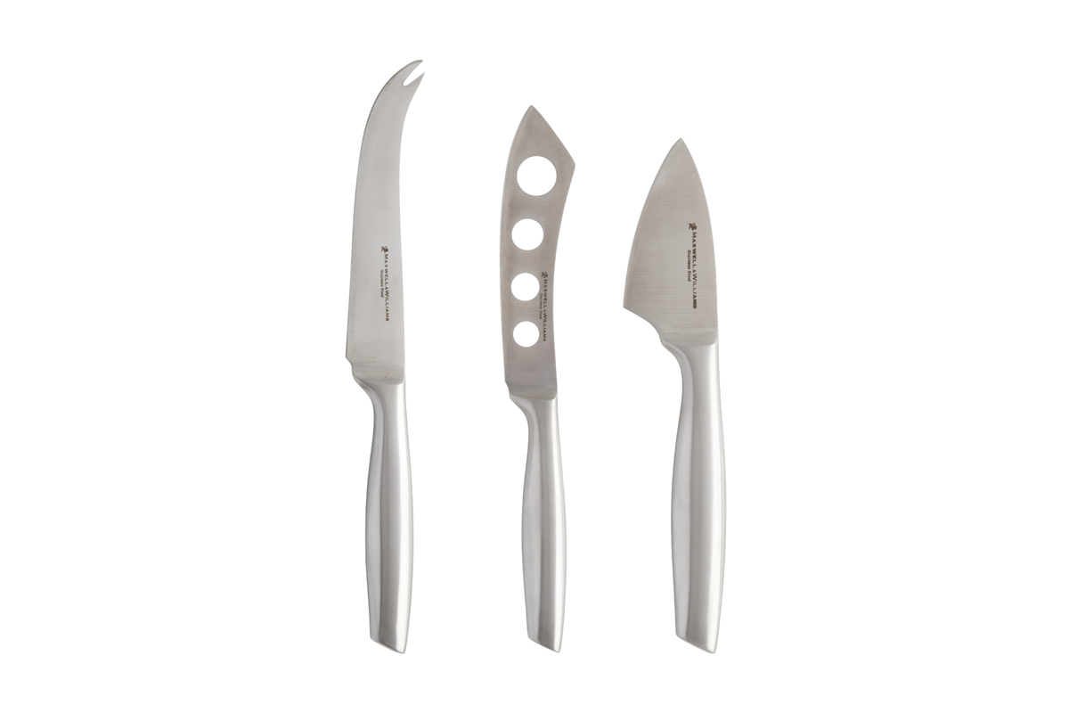 Maxwell & Williams Stanton Cheese Knife Set 3pc Stainless Steel Gift Boxed