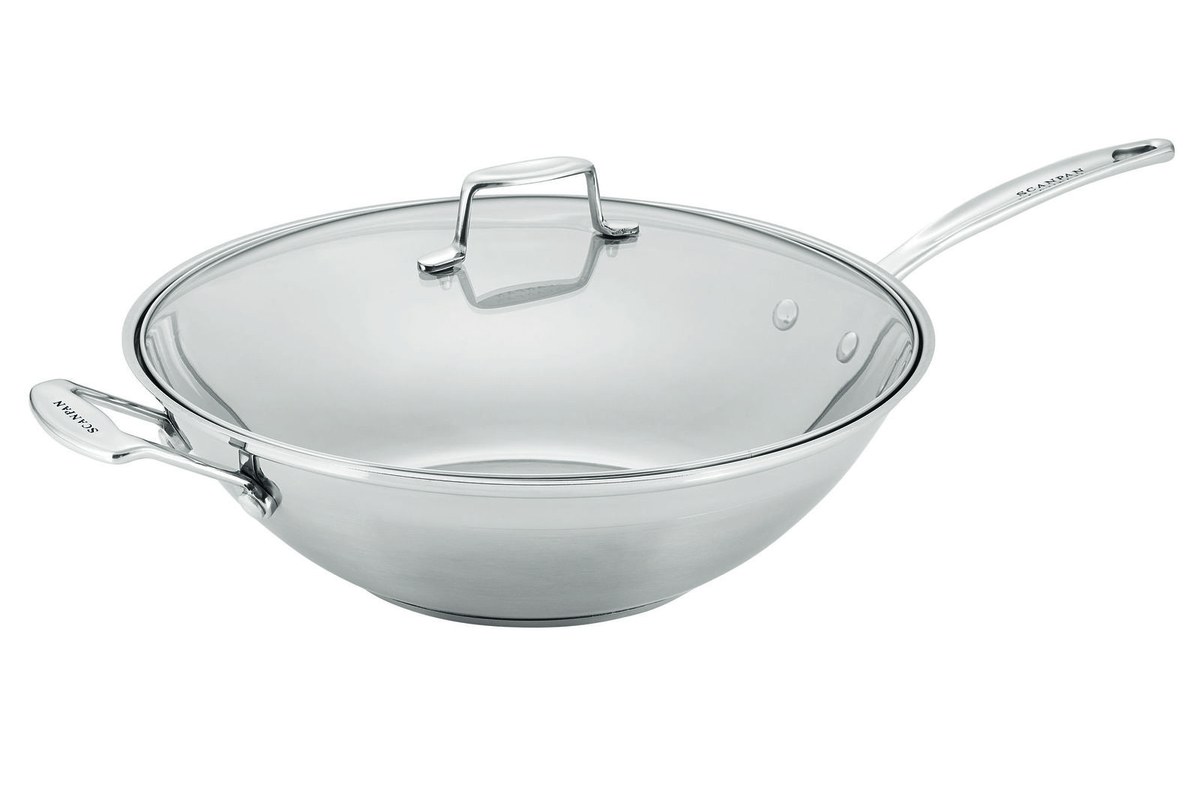 Scanpan Impact Wok & Lid 36cm Stainless Steel