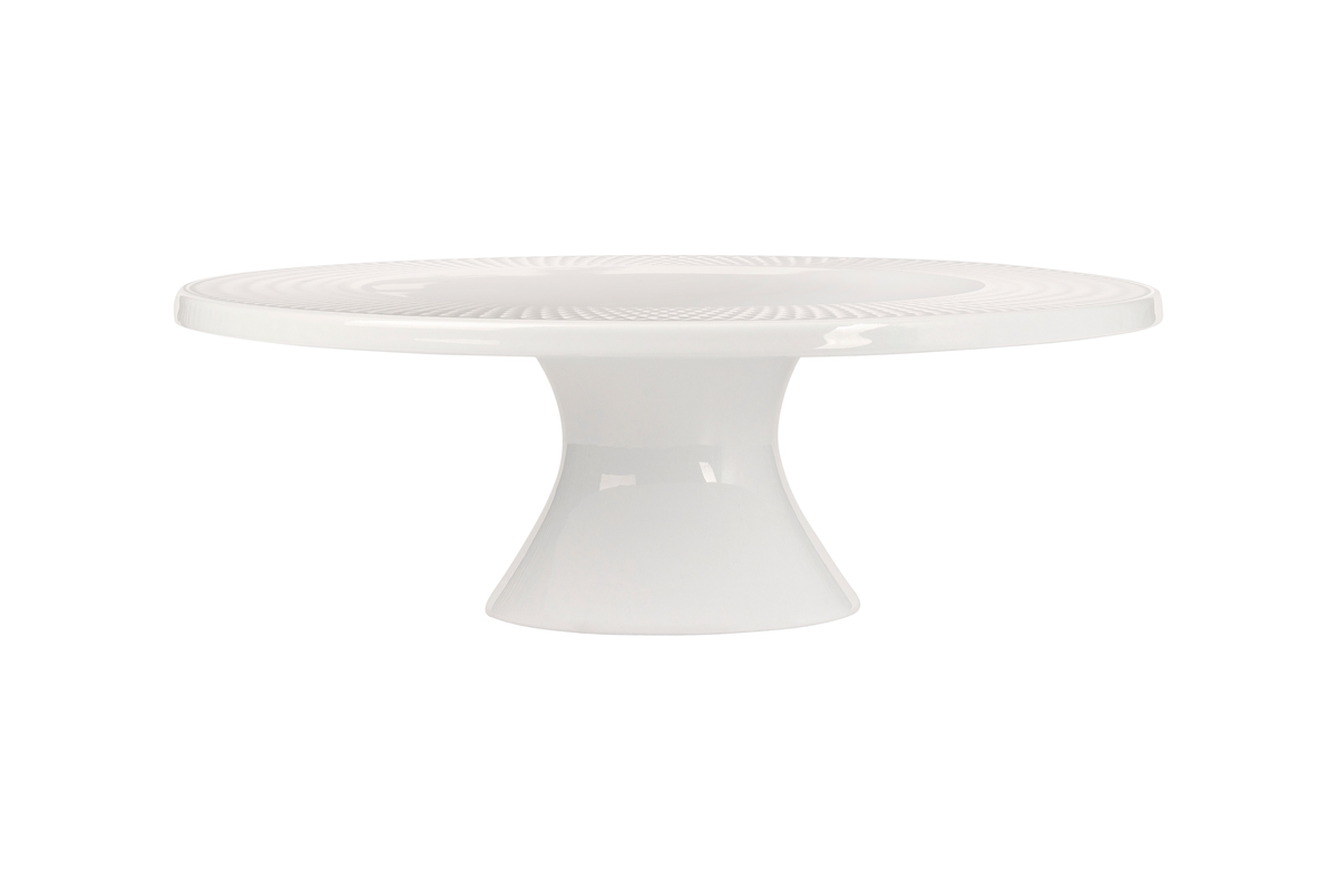 Maxwell & Williams White Basics Diamonds Footed Cake Stand 25cm Gift Boxed