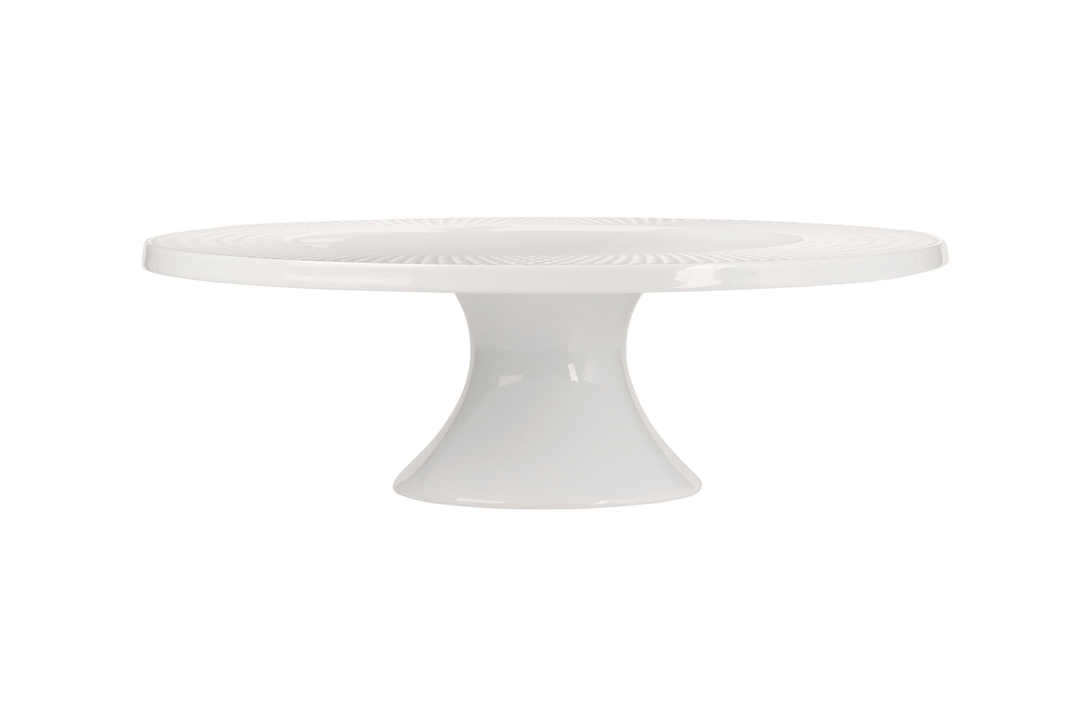 Maxwell & Williams White Basics Diamonds Footed Cake Stand 30cm Gift Boxed