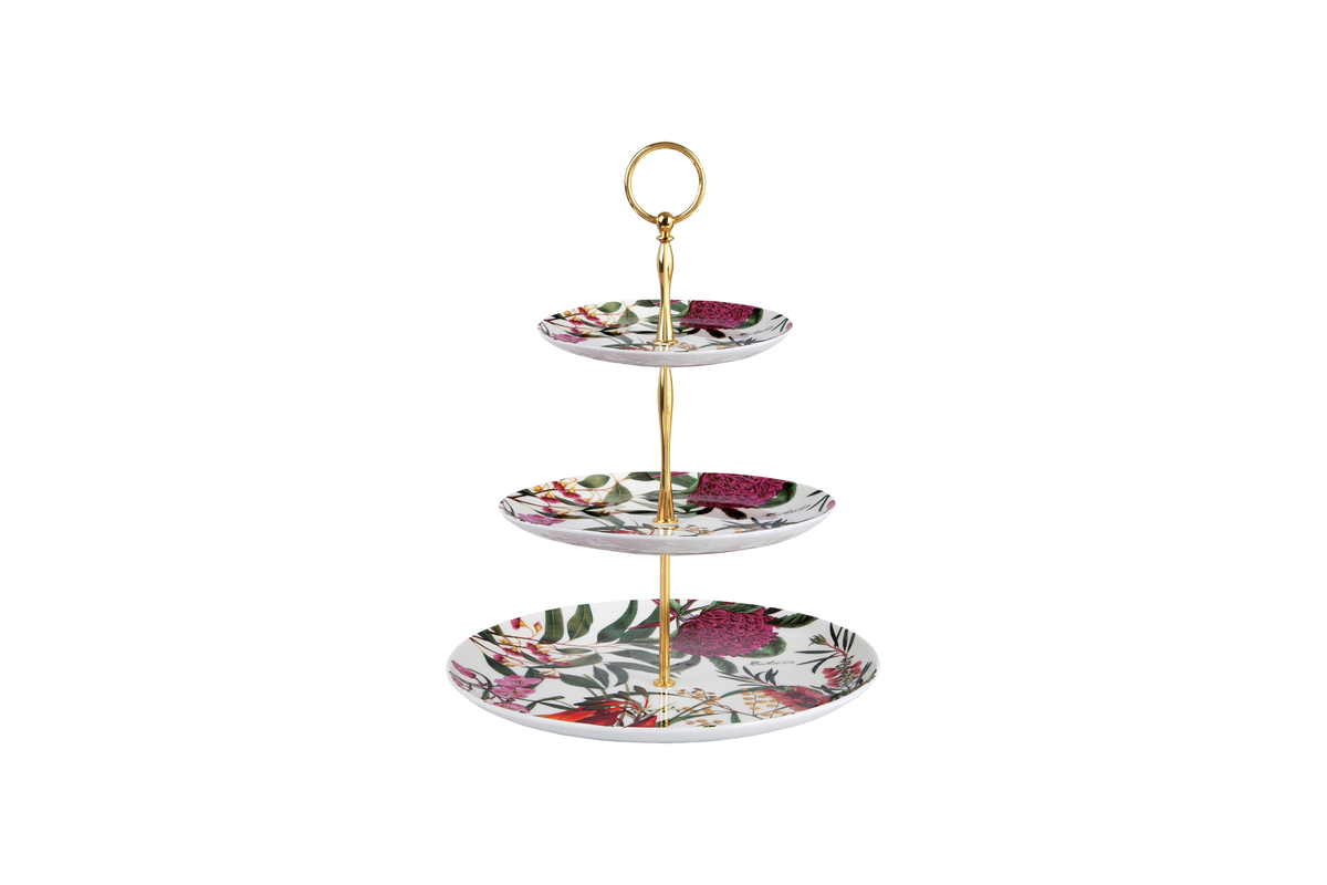 Maxwell & Williams Botanics 3 Tiered Cake Stand Gift Boxed