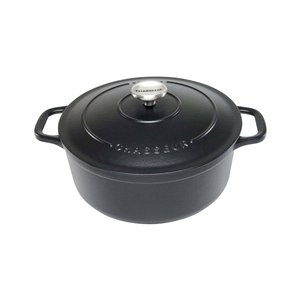 Chasseur Round French Oven 28cm 6.1 Litres Matt Black-chasseur-What's Cooking Online Store