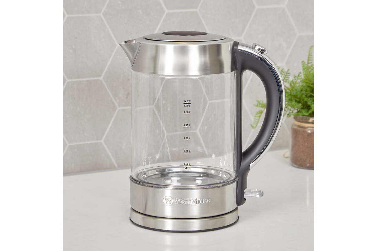 Westinghouse Kettle 1.7L Glass & Stainless Steel