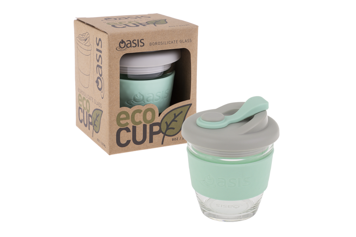 Oasis Glass Eco Cup 8oz 225ml Spearmint