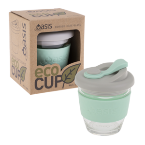 Oasis Glass Eco Cup 8oz 225ml Spearmint-oasis-What's Cooking Online Store