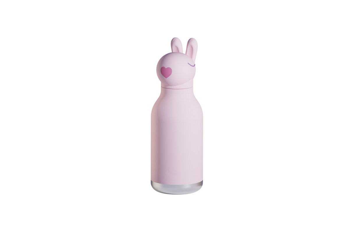 Asobu Bestie Bottle Bunny Double Wall Insulated Bottle 460ml Pink