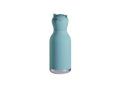 Asobu Bestie Bottle Cat Double Wall Insulated Bottle 460ml Teal-kids-What's Cooking Online Store