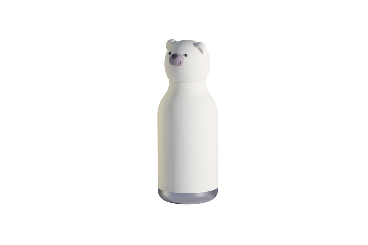 Asobu Bestie Bottle Polar Bear Double Wall Insulated Bottle 460ml White