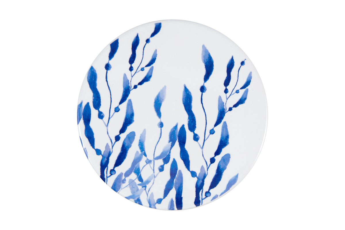 Maxwell & Williams Blue Coral Ceramic Round Coaster 10cm Seaweed