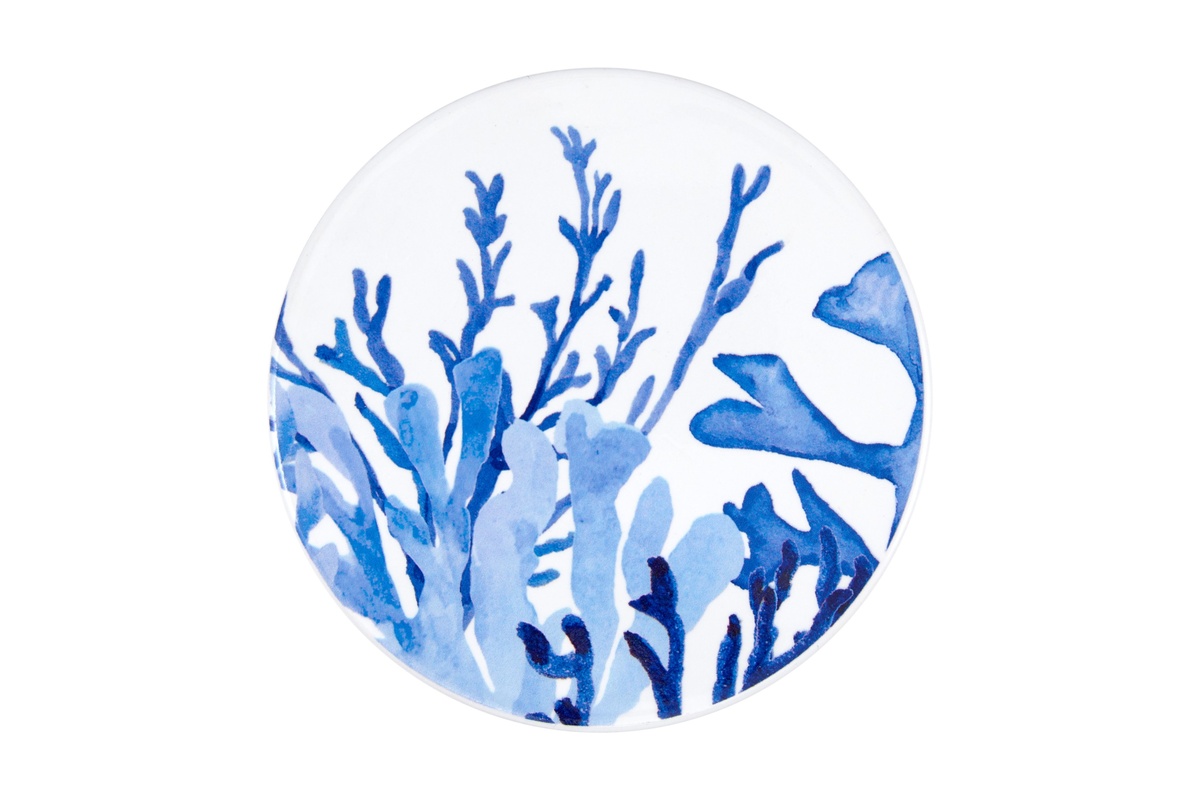 Maxwell & Williams Blue Coral Ceramic Round Coaster 10cm Coral Garden