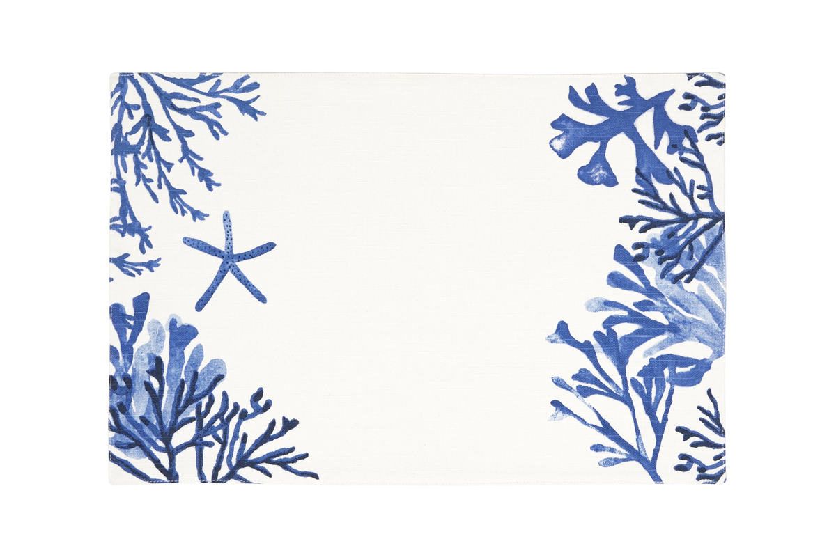 Maxwell & Williams Blue Coral Cotton Placemat 45x30cm