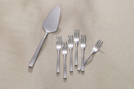 Maxwell & Williams Diamonds Cake Server & Fork Set 7pc Gift Boxed-maxwell-and-williams-What's Cooking Online Store