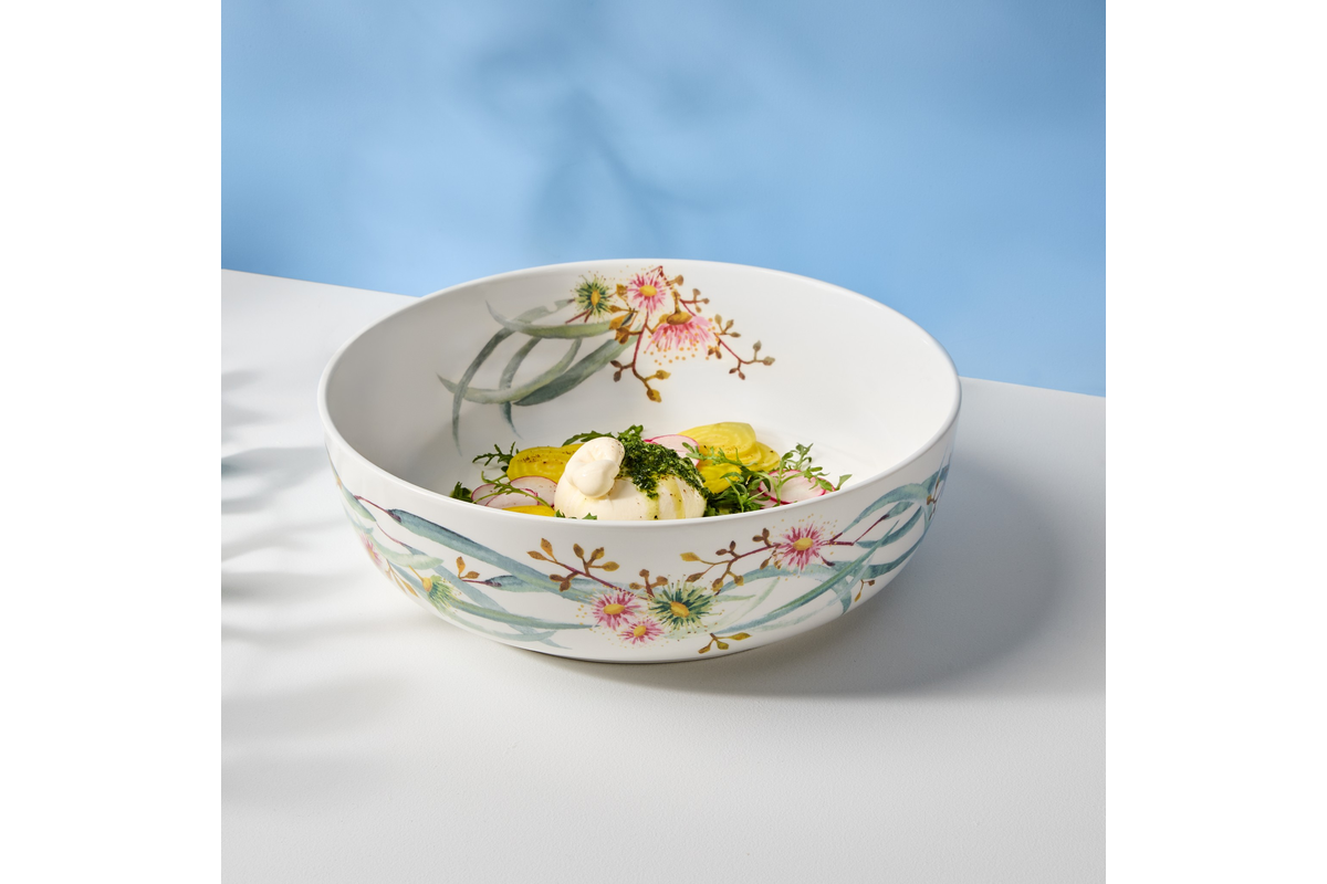 Maxwell & Williams Royal Botanic Gardens Eucalyptus Bloom Round Serving Bowl 30x9.5cm Gift Boxed