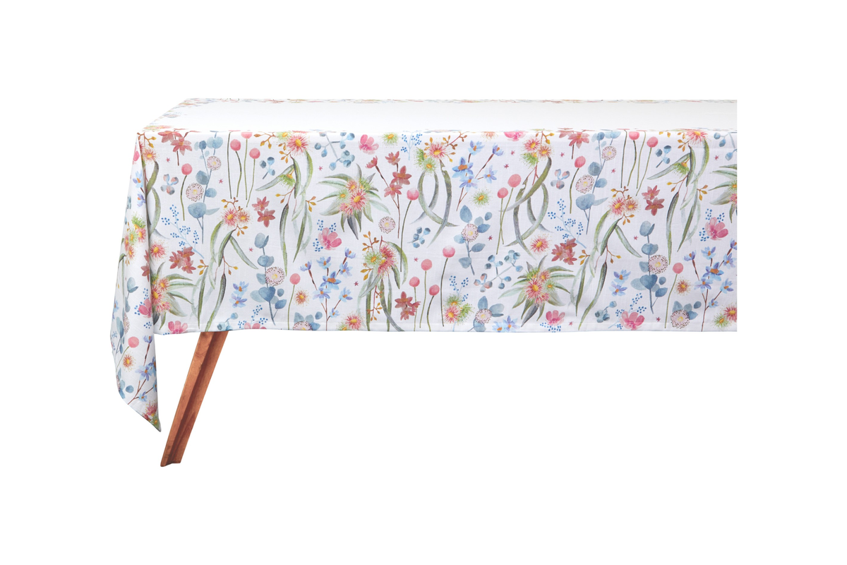 Maxwell & Williams Royal Botanic Gardens Eucalyptus Bloom Cotton Tablecloth 270x150cm