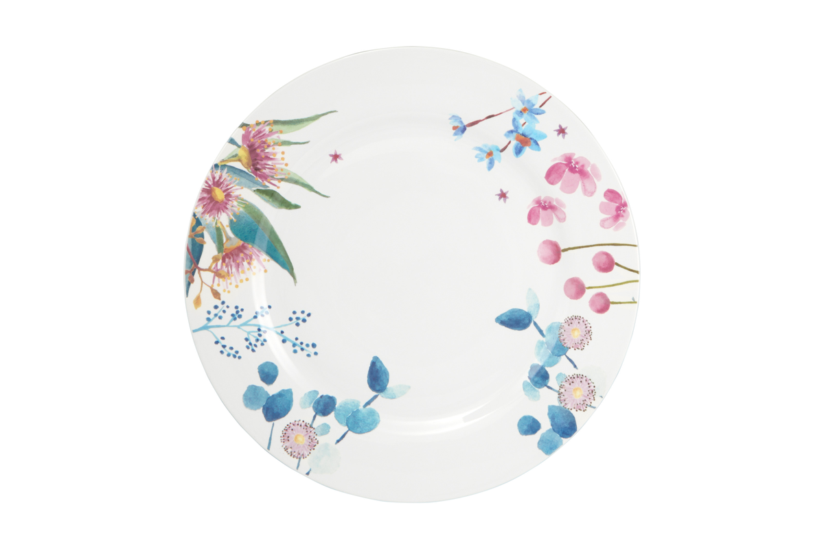 Maxwell & Williams Royal Botanic Gardens Eucalyptus Bloom Rim Dinner Plate 27.5cm