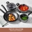 Essteele Per Benessere Ceramic Nonstick 5 Piece Cookware Set