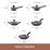 Essteele Per Benessere Ceramic Nonstick 5 Piece Cookware Set