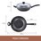 Essteele Per Benessere Ceramic Non-Stick 32 cm Covered Wok With Helper Handle