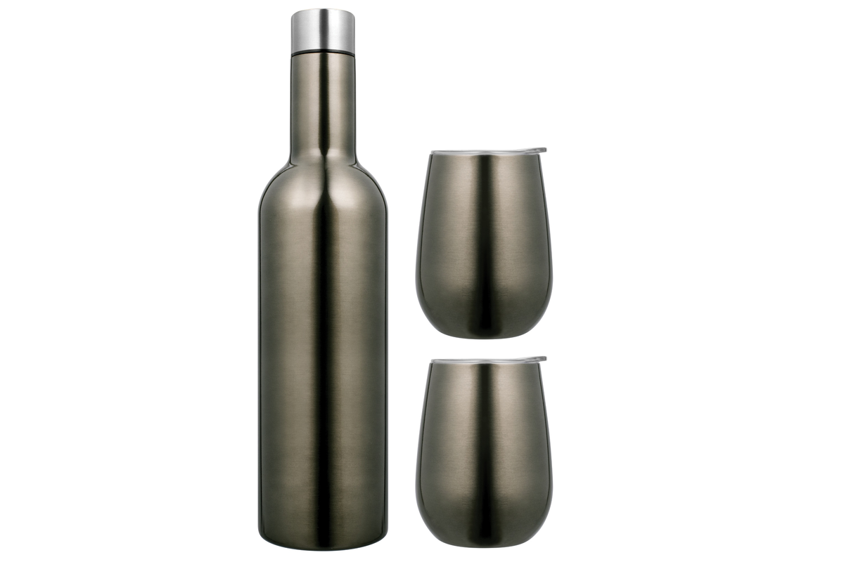 Avanti Wine Traveller Set Gunmetal