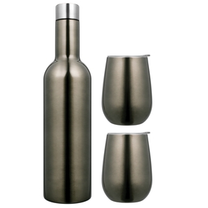 Avanti Wine Traveller Set Gunmetal-avanti-What's Cooking Online Store