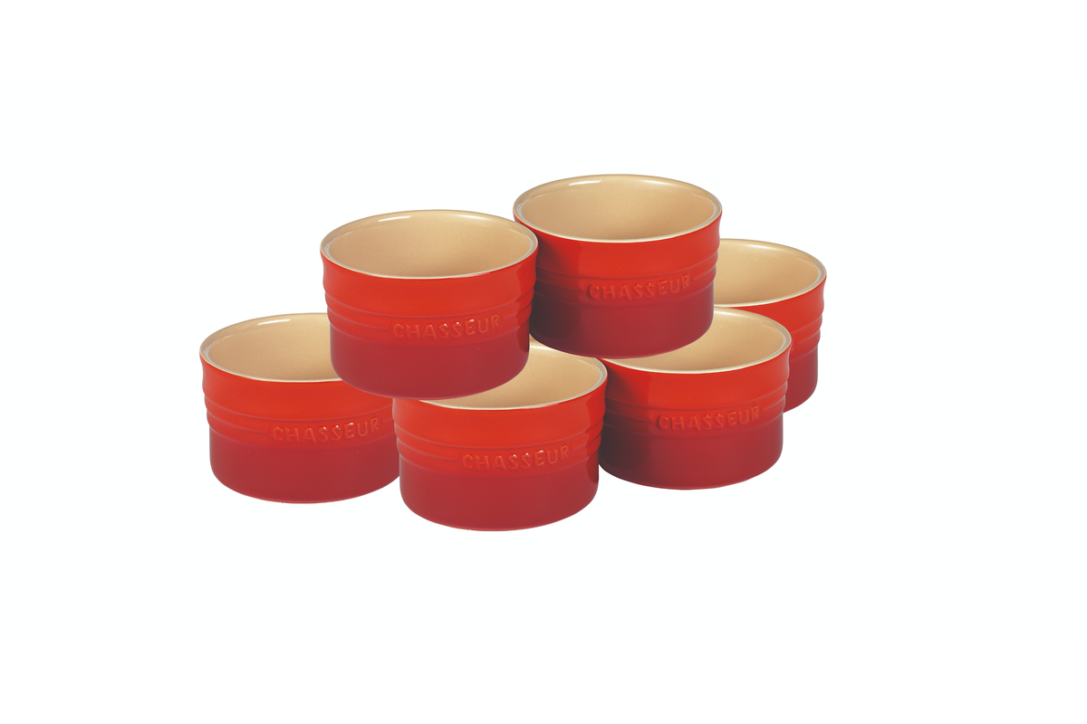 Chasseur Ceramic Ramekin Set Of 6 Red