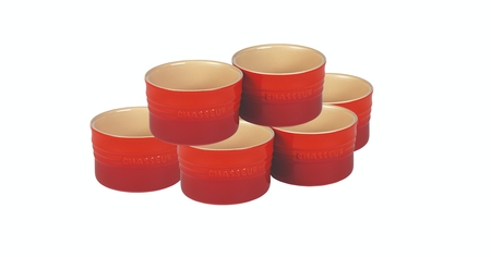 Chasseur Ceramic Ramekin Set Of 6 Red-chasseur-What's Cooking Online Store