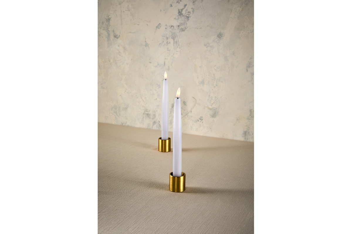 Maxwell & Williams Let's Get Lit LED Flameless Taper Candle 24cm 2pc Natural Gift Boxed