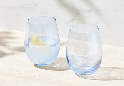 Maxwell & Williams Glamour Stemless Glass 540ml Set of 2 Blue Gift Boxed-maxwell-and-williams-What's Cooking Online Store