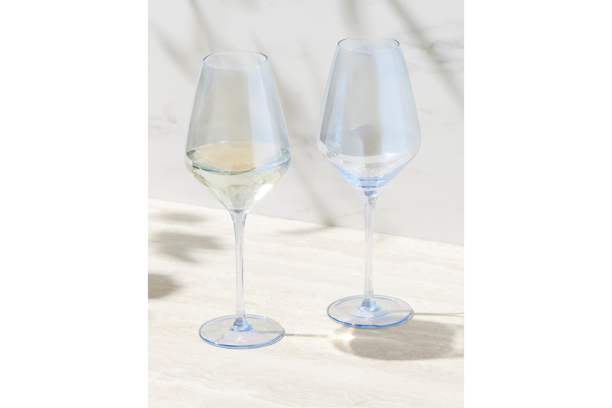 Maxwell & Williams Glamour Wine Glass 480ml Set of 2 Blue Gift Boxed