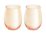 Maxwell & Williams Glamour Stemless Glass 540ml Set of 2 Coral Gift Boxed